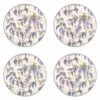 Cath Kidston Wisteria Set of 4 Cork Backed Round Placemats - Stylish Tableware for Dining -HARTS OF STUR Sales CKWSCBRMAT4 Cath Kidston Wisteria Cork Backed Round Placemat 4 Pack