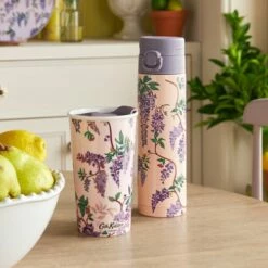 Cath Kidston Wisteria Ceramic Travel Mug 300ml - Stylish & Leak-Proof -HARTS OF STUR Sales CKWSTMUG300 Cath Kidston Wisteria Ceramic Travel Mug 300ml 2