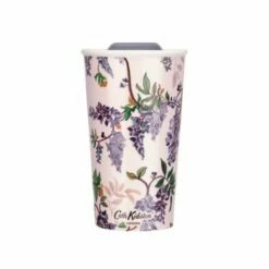 Cath Kidston Wisteria Ceramic Travel Mug 300ml - Stylish & Leak-Proof