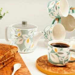 Catherine Lansfield Inga Teapot 900ml - Elegant Ceramic Teapot for Tea Lovers -HARTS OF STUR Sales CLIGTEAPOT1L Catherine Lansfield Inga Teapot 900ml 2