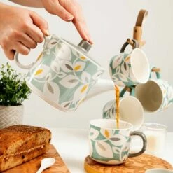 Catherine Lansfield Inga Teapot 900ml - Elegant Ceramic Teapot for Tea Lovers -HARTS OF STUR Sales CLIGTEAPOT1L Catherine Lansfield Inga Teapot 900ml 3