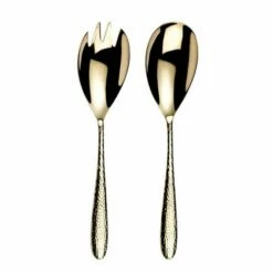 Arthur Price Monsoon Champagne Mirage Salad Servers - Premium Stainless Steel Cutlery Set