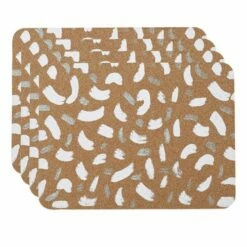 Creative Tops Cork Placemat Set Of 4 - Terrazzo Design Table Mats for Stylish Dining -HARTS OF STUR Sales CTPMCKTERPK4 Creative Tops Cork Placemat Set Of 4 Terrazzo 2