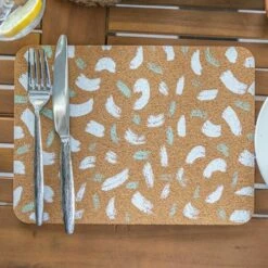 Creative Tops Cork Placemat Set Of 4 - Terrazzo Design Table Mats for Stylish Dining -HARTS OF STUR Sales CTPMCKTERPK4 Creative Tops Cork Placemat Set Of 4 Terrazzo 3