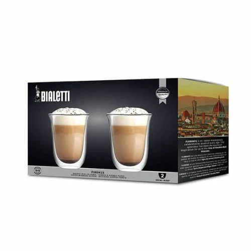 Bialetti Firenze Double Walled Latte Glasses 300ml Set of 2 - Elegant & Durable Drinkware 4 Bialetti Firenze Double Walled Latte Glasses 300ml Set of 2 - Elegant & Durable Drinkware - Image 2
