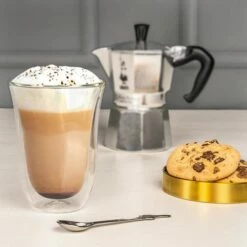 Bialetti Firenze Double Walled Latte Glasses 300ml Set of 2 - Elegant & Durable Drinkware 8 Bialetti Firenze Double Walled Latte Glasses 300ml Set of 2 - Elegant & Durable Drinkware -HARTS OF STUR Sales DBW011 Firenze Double Walled Latte Glasses 300ml Set of 2 2