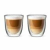 Bialetti Firenze Double Walled Flat White Glasses 200ml Set Of 2 - Elegant Drinkware for Coffee & Tea -HARTS OF STUR Sales DBW012 Firenze Double Walled Flat White Glasses 200ml Set of 2