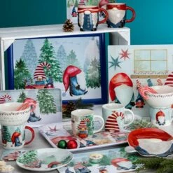 Christmas Gonk Mug & Bowl Set - Festive Drinkware for Holiday Cheer -HARTS OF STUR Sales DD07258 DMD Christmas Gonk Mug Bowl Set 4