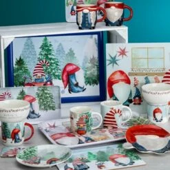Christmas Gonk Mug & Bowl Set - Festive Drinkware for Holiday Cheer -HARTS OF STUR Sales DD07258 DMD Christmas Gonk Mug Bowl Set 5