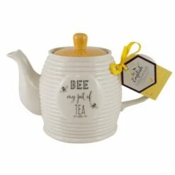 English Tableware Company Bee Happy Teapot - Elegant Ceramic Teapot for Tea Lovers