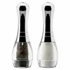 English Tableware Company Skittle Acrylic/Plated Top Salt & Pepper Mill Set - Premium Tableware