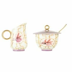 Eleanor Bowmer Trellis Sugar Jug & Spoon Set - Elegant Tableware for Tea Time