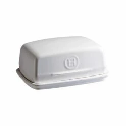 Emile Henry Flour Butter Dish - Premium Ceramic Butter Keeper for Freshness