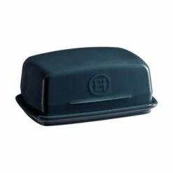 Emile Henry Blue Flame Butter Dish - Premium Ceramic Tableware for Fresh Butter Storage