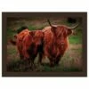 Rural Roots Highland Cows Lap Tray - Handcrafted Wooden Tableware for Cosy Meals -HARTS OF STUR Sales FLTF2604 Rural Roots By Tradestock Highland Cows Lap Tray