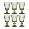 La Rochere Bee Stemmed Wine Glass Set of 6 - Olive Green, 270ml - Elegant Drinkware -HARTS OF STUR Sales G LR 611097X6 La Rochere Stemmed Wine Glass Olive Green Set Of Six