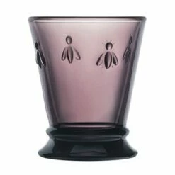 La Rochere Bee Tumbler Purple 270ml Set of 6 - Elegant French Glassware for Drinks -HARTS OF STUR Sales G LR 612108X6 La Rochere Bee Tumbler Purple 270ml Set of 6 1