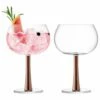 LSA Gin Balloon Glass 420ml Copper Set Of 2 - Elegant Drinkware for Gin Lovers -HARTS OF STUR Sales GN12 G1389 15 759 LSA Gin Balloon Glass Copper Set Of Two
