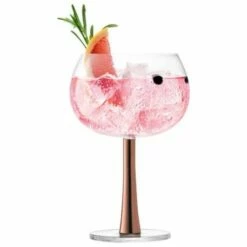 LSA Gin Balloon Glass 420ml Copper Set Of 2 - Elegant Drinkware for Gin Lovers -HARTS OF STUR Sales GN12 G1389 15 759 LSA Gin Balloon Glass Copper Set Of Two 2