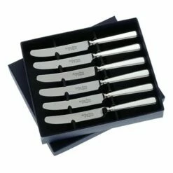 Arthur Price Of England Sovereign Stainless Steel Set Of Six Tea Knives Grecian - Premium Cutlery Set