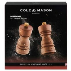 Cole & Mason London 13cm Natural Beech Salt & Pepper Gift Set - Premium Tableware 8 Cole & Mason London 13cm Natural Beech Salt & Pepper Gift Set - Premium Tableware -HARTS OF STUR Sales H233005 Cole Mason London 13cm Natural Beech Gift Set 2