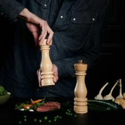 Cole & Mason London 22cm Natural Beech Salt Mill - Premium Adjustable Grinder for Gourmet Salts -HARTS OF STUR Sales H233009 Cole Mason London 22cm Natutral Beech Salt Mill 2