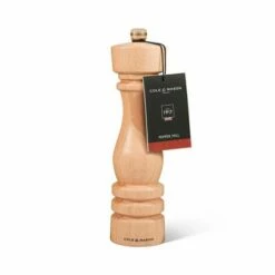 Cole & Mason London 22cm Natural Beech Pepper Mill - Premium Tableware for Freshly Ground Pepper -HARTS OF STUR Sales H233010 Cole Mason London 22cm Natutral Beech Pepper Mill 1