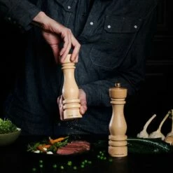 Cole & Mason London 22cm Natural Beech Pepper Mill - Premium Tableware for Freshly Ground Pepper -HARTS OF STUR Sales H233010 Cole Mason London 22cm Natutral Beech Pepper Mill 2