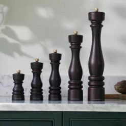 Cole & Mason London 13cm Chocolate Wood Salt Mill - Premium Wooden Salt Grinder -HARTS OF STUR Sales H233015 Cole Mason London 13cm Chocolate Wood Salt Mill 2