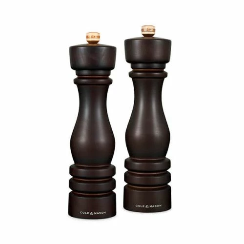 Cole & Mason London 22cm Chocolate Wood Salt & Pepper Gift Set - Premium Tableware 3 Cole & Mason London 22cm Chocolate Wood Salt & Pepper Gift Set - Premium Tableware