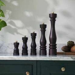 Cole & Mason London 18cm Chocolate Wood Salt Mill - Premium Tableware for Gourmet Dining -HARTS OF STUR Sales H233078 Cole Mason London 18cm Chocolate Wood Salt Mill 5