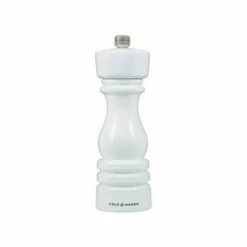 Cole & Mason London 18cm White Gloss Pepper Mill - Premium Tableware for Stylish Dining