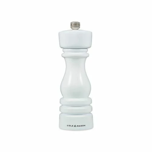 Cole & Mason London 18cm White Gloss Pepper Mill - Premium Tableware for Stylish Dining 3 Cole & Mason London 18cm White Gloss Pepper Mill - Premium Tableware for Stylish Dining