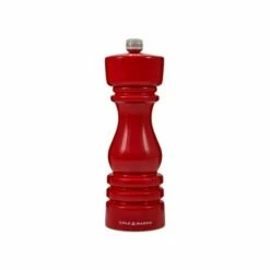 Cole & Mason London 18cm Red Gloss Pepper Mill - Premium Tableware for Stylish Kitchens