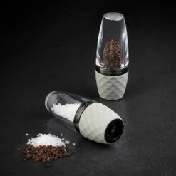Cole & Mason Precision+ Stemless City Concrete Clear Pepper Mill With Gunmetal Band - Premium Tableware -HARTS OF STUR Sales H321804 Cole And Mason Stemless City Concrete Clear Gun Metal Pepper Mill 4