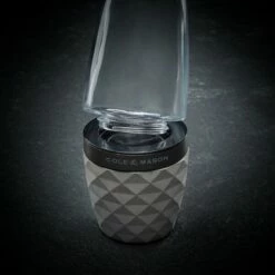 Cole & Mason Precision+ Stemless City Concrete Salt & Pepper Mill Gift Set with Gunmetal Band - Modern Tableware -HARTS OF STUR Sales H321806 Cole And Mason Stemless City Concrete Clear Gun Metal Gift Set 2