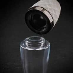 Cole & Mason Precision+ Stemless City Concrete Salt & Pepper Mill Gift Set with Gunmetal Band - Modern Tableware -HARTS OF STUR Sales H321806 Cole And Mason Stemless City Concrete Clear Gun Metal Gift Set 3