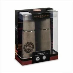 Cole & Mason Precision+ Marlow Beech Grey 185mm Salt & Pepper Mill Gift Set - Premium Tableware -HARTS OF STUR Sales H322022 Cole And Mason Marlow Beech Grey 185mm Gift Set 2