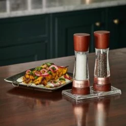 Cole & Mason Derwent Chestnut Rose Gold 190mm Salt Mill - Premium Rose Gold Tableware -HARTS OF STUR Sales H332295 Cole And Mason Derwent Chestnut Rose Gold Salt Mill 5