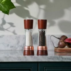 Cole & Mason Derwent Chestnut Rose Gold 190mm Salt & Pepper Gift Set - Premium Tableware -HARTS OF STUR Sales H332296 Cole And Mason Derwent Chestnut Rose Gold Gift Set 4
