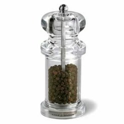 Cole & Mason 505 Clear Acrylic Precision Pepper Mill - Premium Tableware for Perfect Seasoning