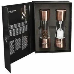 Cole & Mason Derwent Gourmet Precision Copper Salt & Pepper Gift Set - Premium Tableware -HARTS OF STUR Sales H59418G Cole Mason Derwent Copper Mill Set 2
