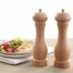 Cole & Mason A8 Beech Precision Pepper Mill - Premium Adjustable Grinder for Freshly Ground Pepper -HARTS OF STUR Sales HA0824P Cole And Mason A8 Beech Capstan 200mm Pepper Mill 3