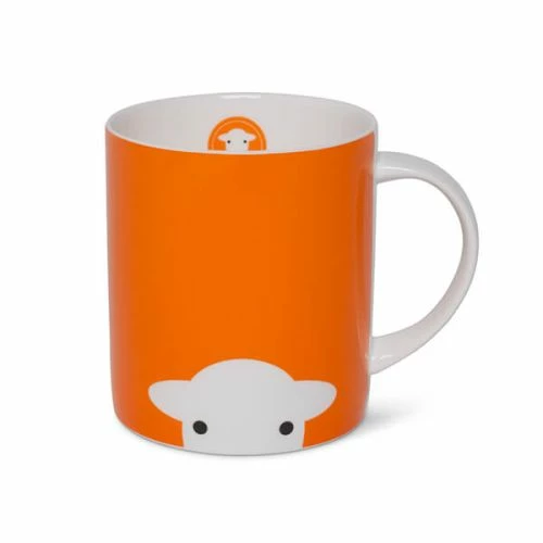 Herdy Mug Peep Orange - Vibrant Ceramic Coffee Mug with Handle, 350ml 3 Herdy Mug Peep Orange - Vibrant Ceramic Coffee Mug with Handle, 350ml