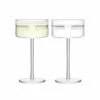 LSA Horizon Champagne & Cocktail Saucer 290ml Clear & Cut Set of Two - Elegant Drinkware -HARTS OF STUR Sales HR05 G1614 07 333 LSA Horizon Champagne Cocktail Saucer 290ml Clear Cut Set Of 2