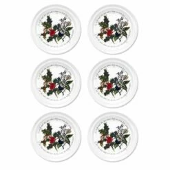 Portmeirion The Holly & The Ivy Set of 6 Side Plates | Festive Tableware