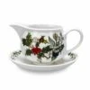 Portmeirion The Holly & The Ivy Gravy Boat & Stand - Elegant Tableware for Festive Dining 2 Portmeirion The Holly & The Ivy Gravy Boat & Stand - Elegant Tableware for Festive Dining -HARTS OF STUR Sales HV08535 The Holly And The Ivy by Portmeirion Gravy Boat And Stand
