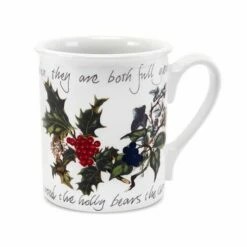 Portmeirion The Holly & The Ivy Set of 6 Breakfast Mugs - Festive Christmas Design -HARTS OF STUR Sales HV48700X6 The Holly And The Ivy by Portmeirion Breakfast Mug Set of 6 1