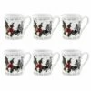Portmeirion The Holly & The Ivy Set of 6 Breakfast Mugs - Festive Christmas Design -HARTS OF STUR Sales HV48700X6 The Holly And The Ivy by Portmeirion Breakfast Mug Set of 6