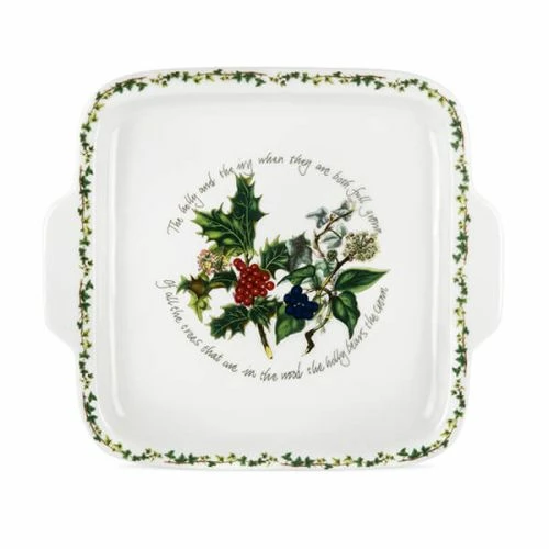 Portmeirion The Holly & The Ivy Square Handled Cake Plate | Festive Serveware 3 Portmeirion The Holly & The Ivy Square Handled Cake Plate | Festive Serveware